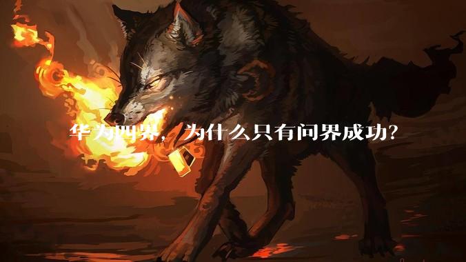 华为四界，为什么只有问界成功？